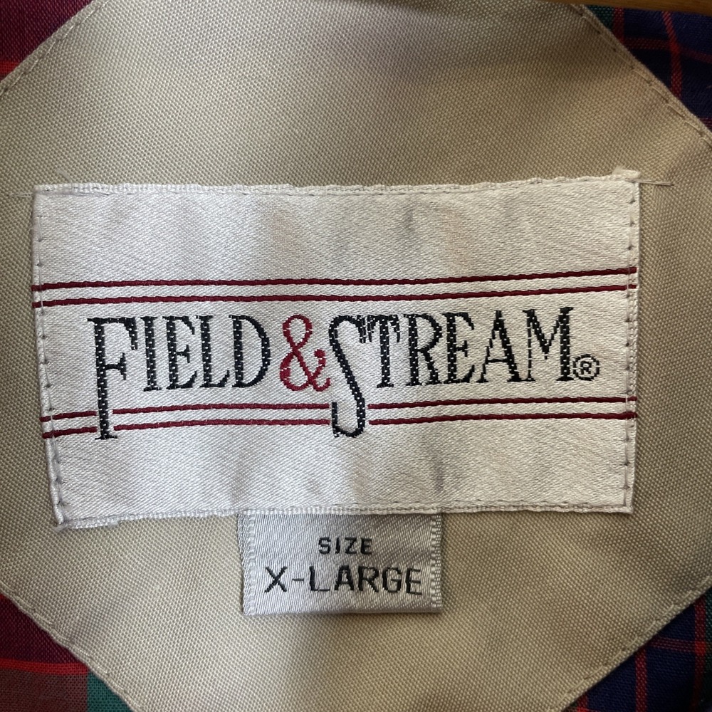 Vintage Field and Stream Jacket Men's Size XL Harrington Plaid Lined Bomber - Picture 13 of 16